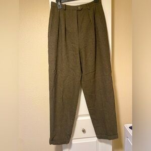 Vintage Ralph Lauren greenish brown wool trousers size 10